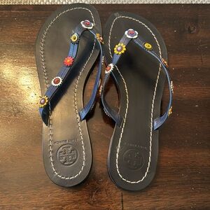 Tory Burch Navy Sandals